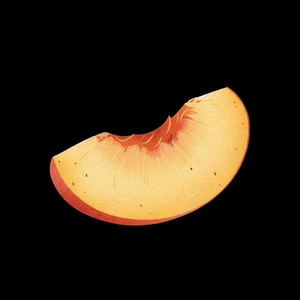 Peach wedge