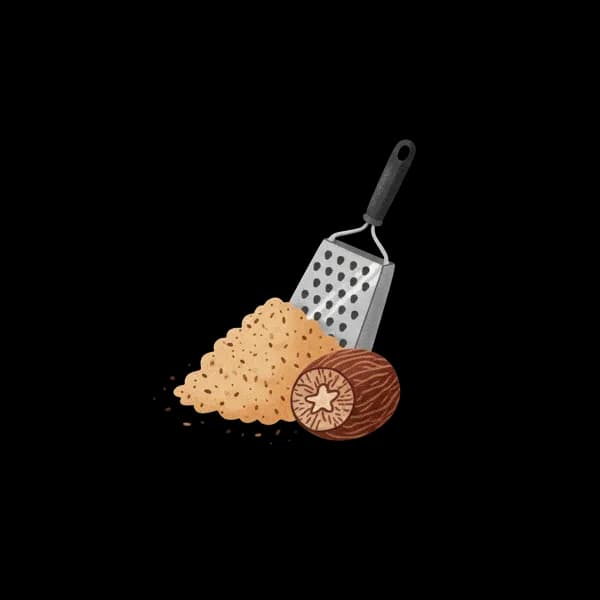Freshly grated nutmeg