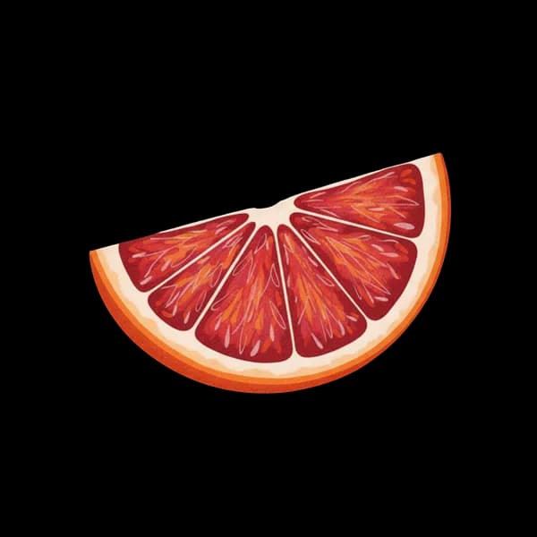 Blood orange wedge