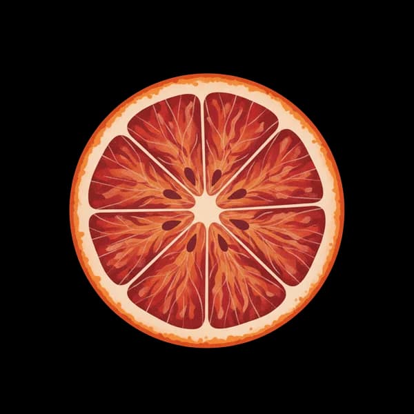 Blood orange wheel