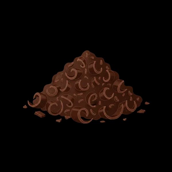 Chocolate shavings