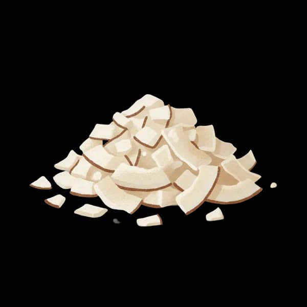 Dehydrated coconut flakes