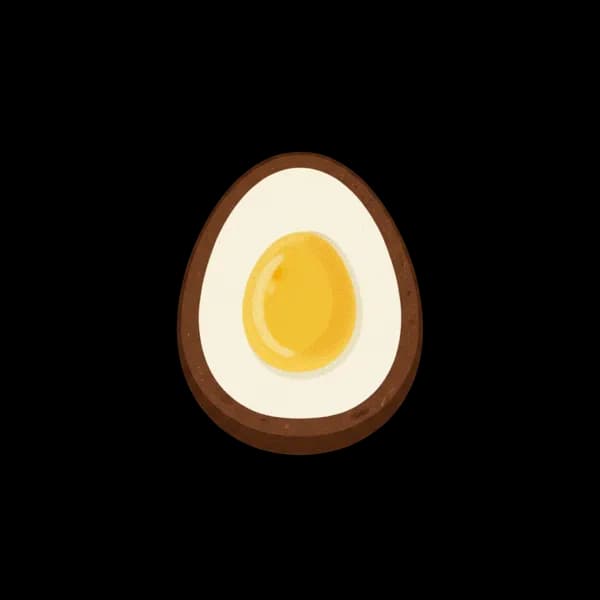 Half a chocolate creme egg