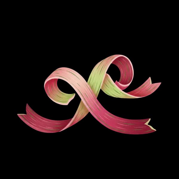 Rhubarb ribbon