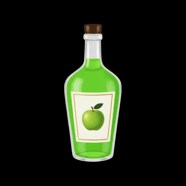 Sour apple liqueur