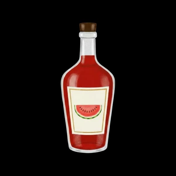 Watermelon liqueur