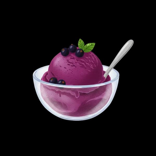 Blackcurrant sorbet